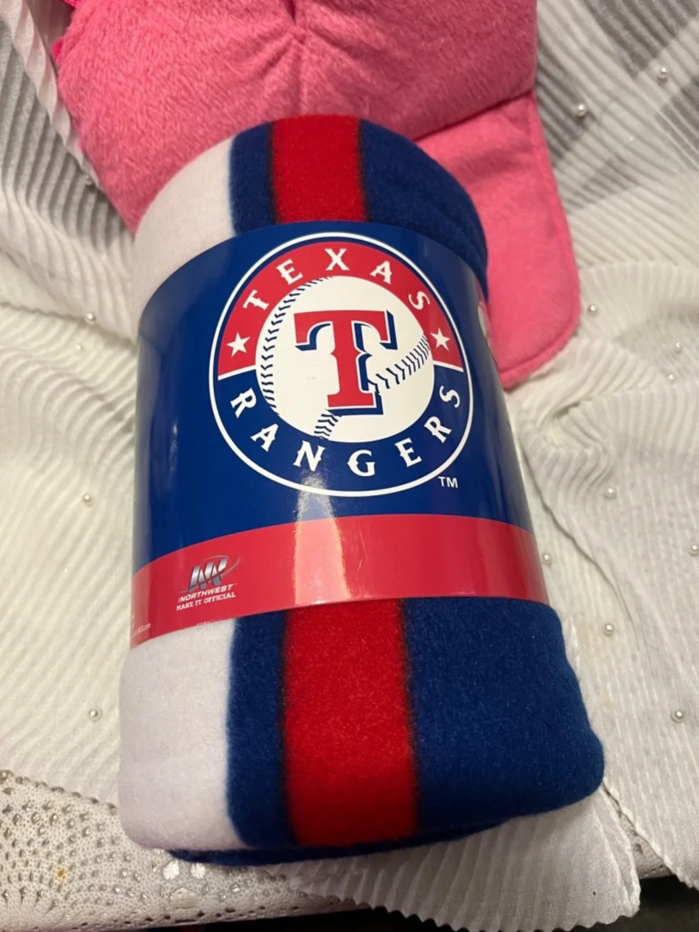 Texas rangers Red/Blue/White Fleece Throw Blanket